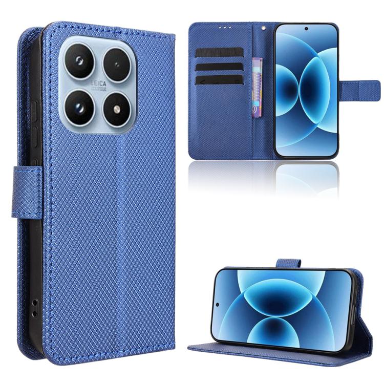 

For Xiaomi 17 Diamond Texture Leather Phone Case(Blue)