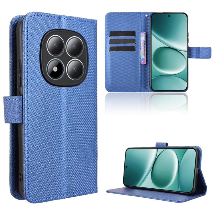 

For Redmi Note 15 Pro 4G Global 165.8mm Diamond Texture Leather Phone Case(Blue)