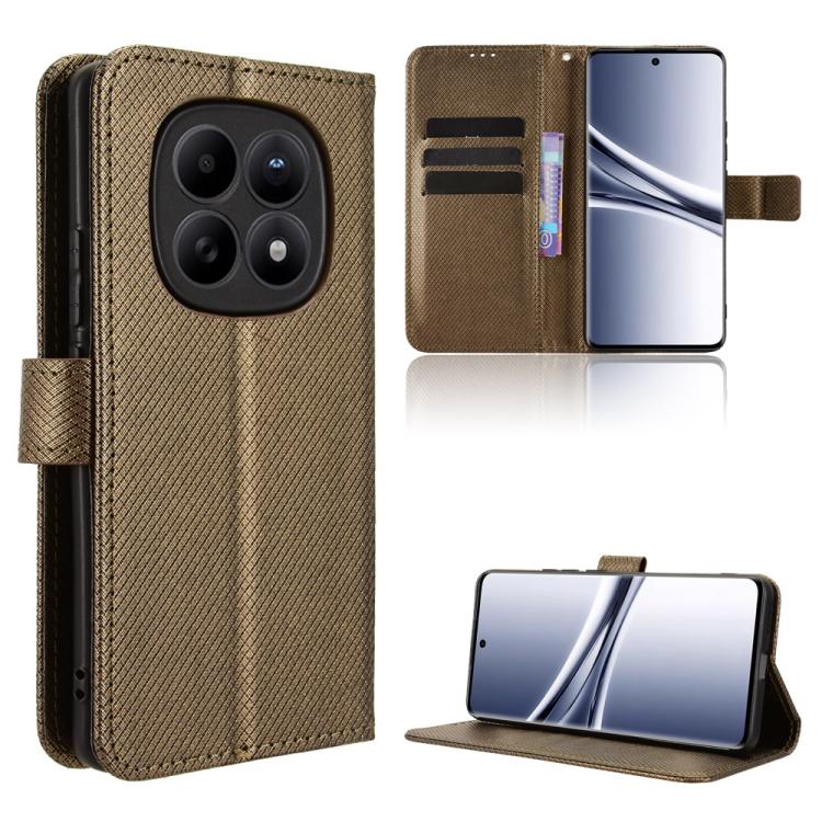 

For Redmi Note 15 5G / 4G 164mm / Poco M8 5G Diamond Texture Leather Phone Case(Brown)