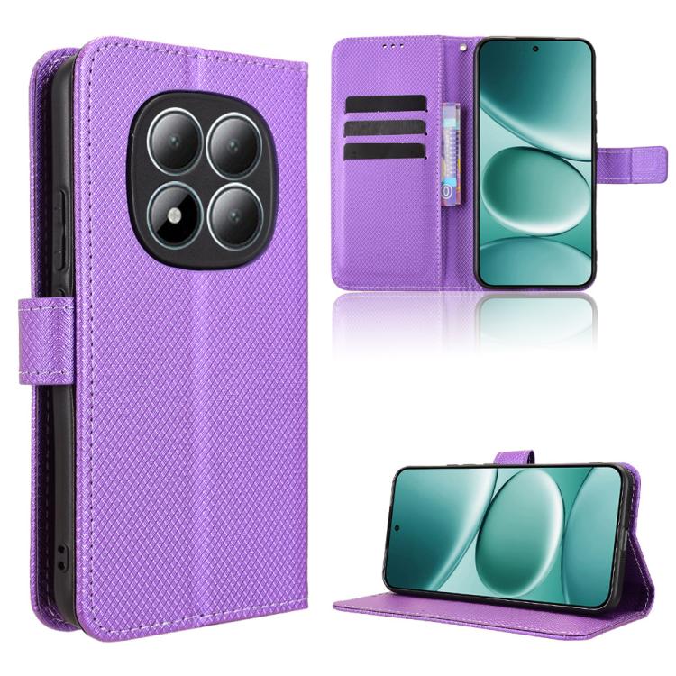 

For Redmi Note 15 Pro+ 5G 163.3mm/Poco M8 Pro 5G Diamond Texture Leather Phone Case(Purple)