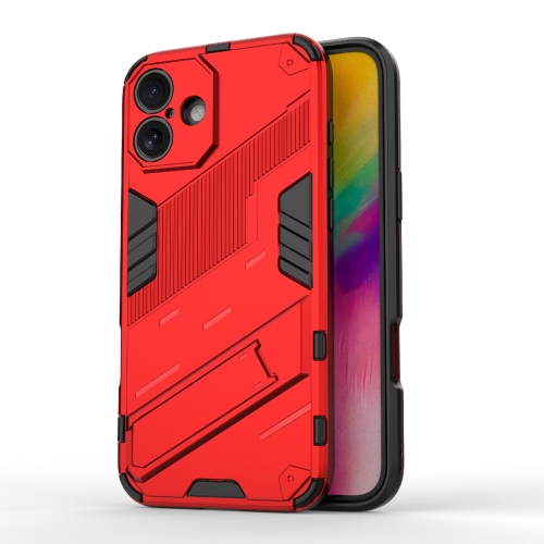 

For iPhone 16 Plus Punk Armor 2 in 1 PC + TPU Phone Case with Holder(Red)