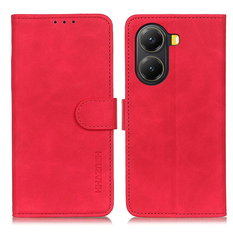 

For Redmi Turbo 4 KHAZNEH Retro Texture Flip Leather Phone Case(Red)