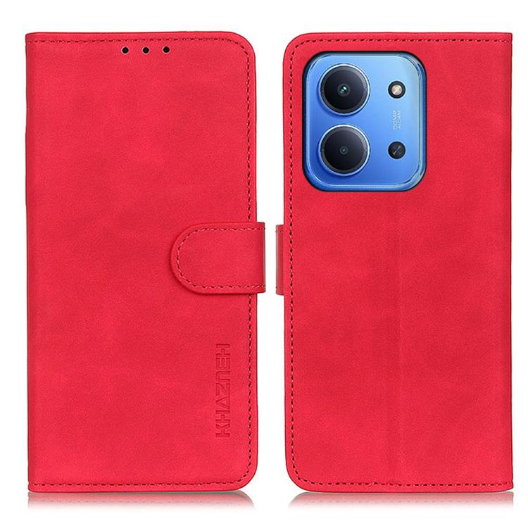 

For Redmi 15C 5G / 4G EU 173mm KHAZNEH Retro Texture Flip Leather Phone Case(Red)