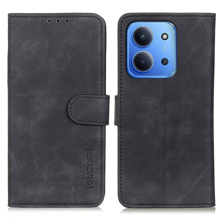 

For Redmi 15C 4G 171.5mm / Poco C85 4G KHAZNEH Retro Texture Flip Leather Phone Case(Black)