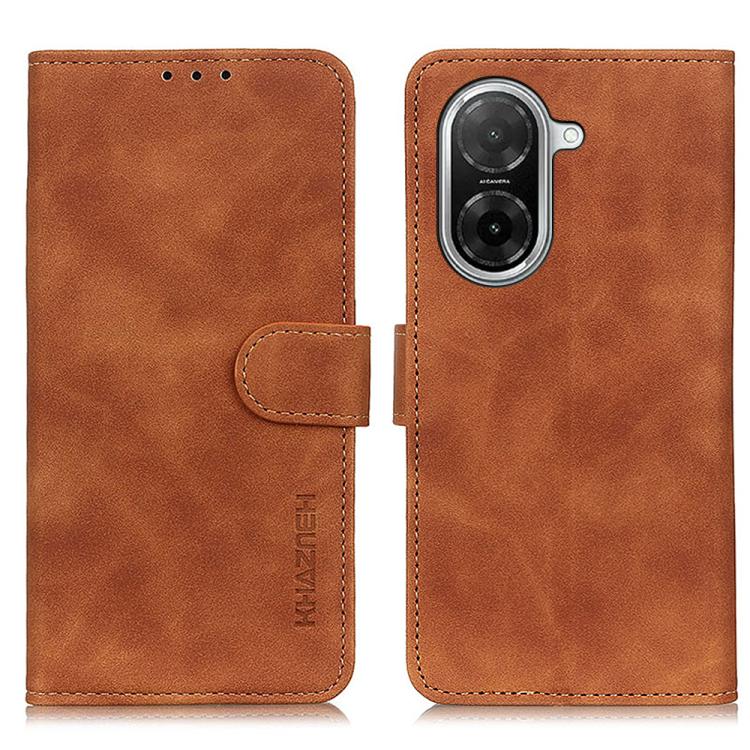 

For Redmi A5 4G 171.7mm / Poco C71 KHAZNEH Retro Texture Flip Leather Phone Case(Brown)