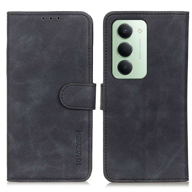 

For Redmi 15 5G / 4G EU 171mm KHAZNEH Retro Texture Flip Leather Phone Case(Black)