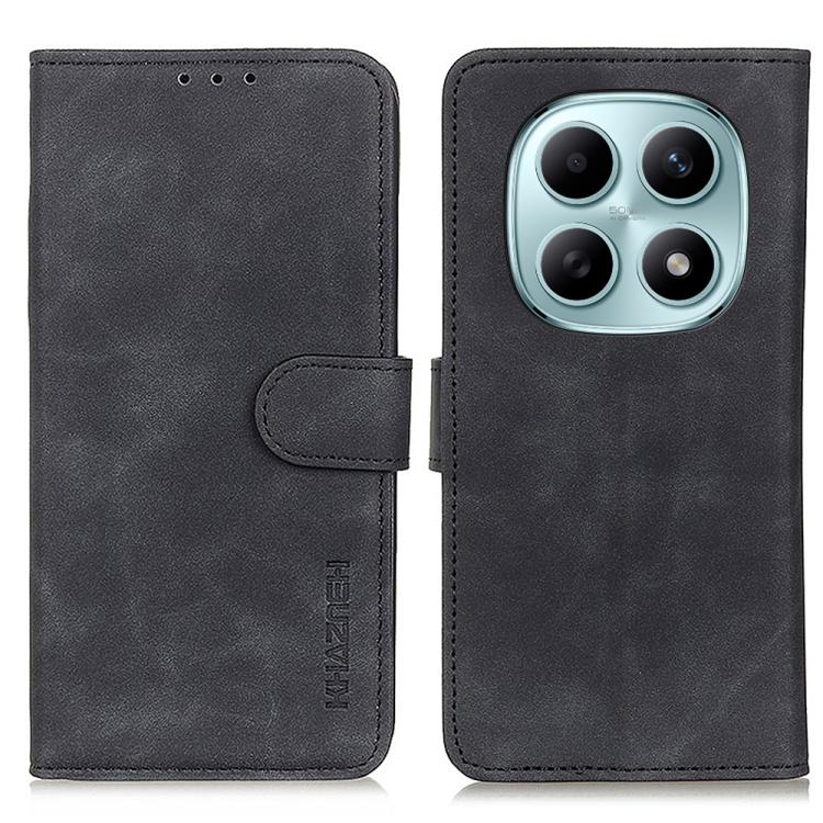 

For Redmi Note 15 5G Global 164mm KHAZNEH Retro Texture Flip Leather Phone Case(Black)
