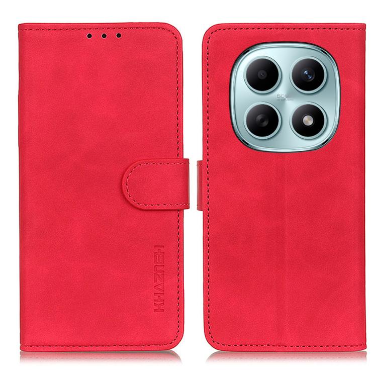 

For Redmi Note 15 5G Global 164mm KHAZNEH Retro Texture Flip Leather Phone Case(Red)