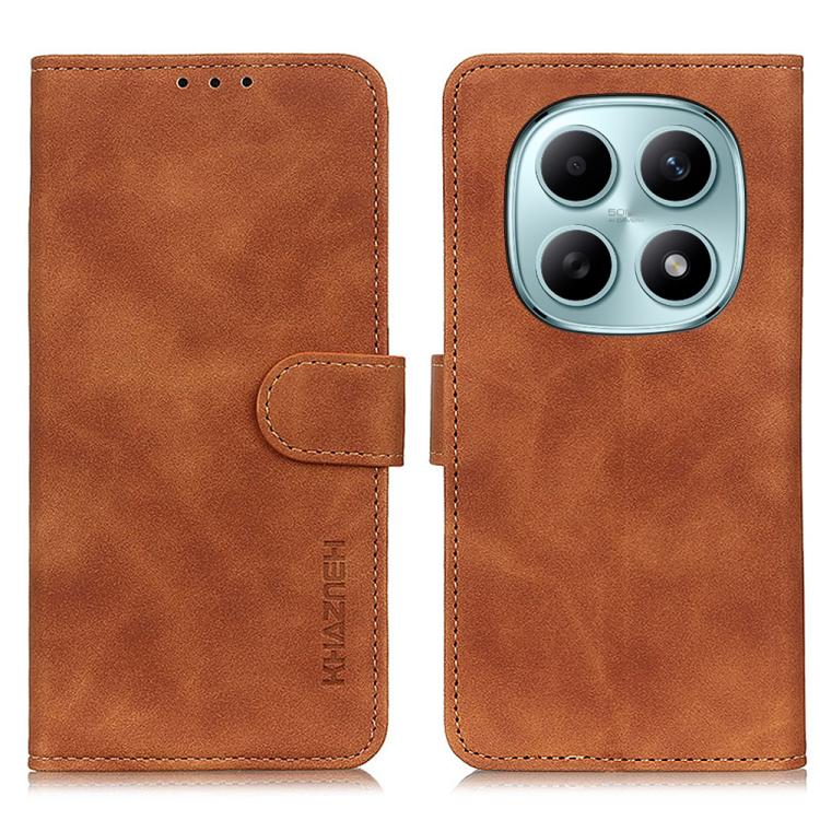 

For Redmi Note 15 5G Global 164mm KHAZNEH Retro Texture Flip Leather Phone Case(Brown)