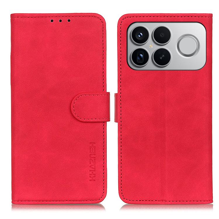 

For Redmi K90 Pro Max/Poco F8 Ultra KHAZNEH Retro Texture Flip Leather Phone Case(Red)