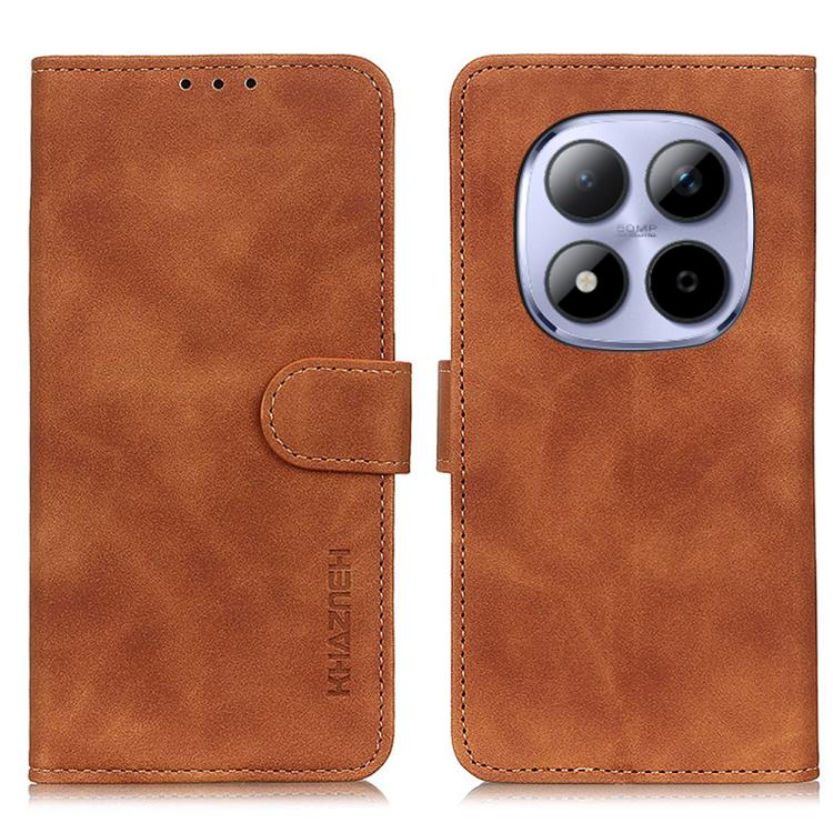 

For Redmi Note 15 Pro 4G Global 163.2 KHAZNEH Retro Texture Flip Leather Phone Case(Brown)