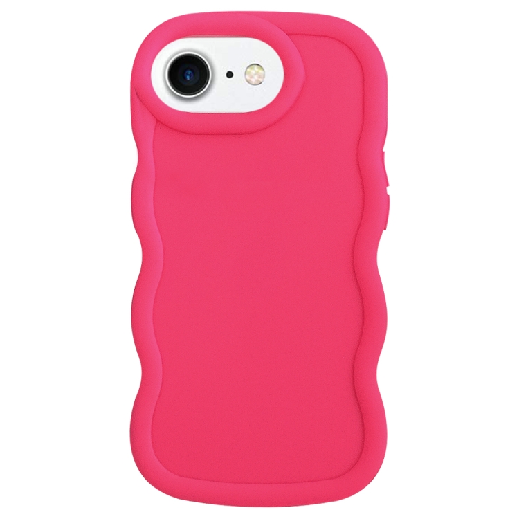 

For iPhone 7 / 8 / SE 2020 2022 Big Wave Puff Shape TPU Phone Case(Rose Red)