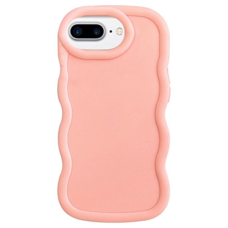 

For iPhone 7 Plus / 8 Plus Big Wave Puff Shape TPU Phone Case(Pink)