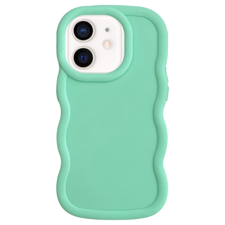 

For iPhone 11 Big Wave Puff Shape TPU Phone Case(Green)