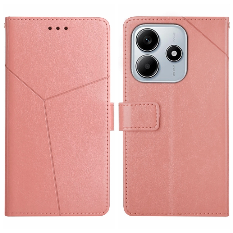

For Redmi Note 14 5G Y-shaped Pattern Flip Leather Phone Case(Pink)