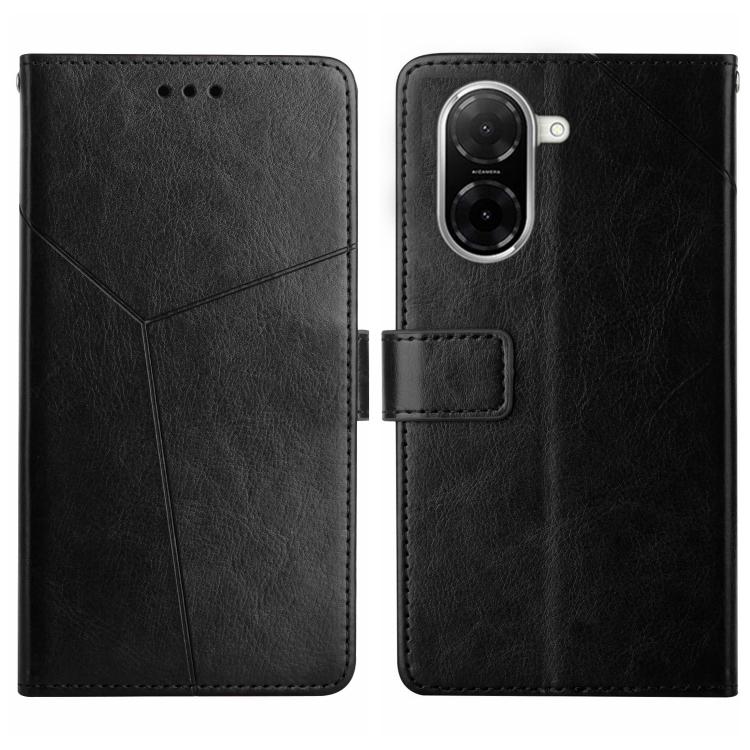 

For Redmi A5 173.3mm Y-shaped Pattern Flip Leather Phone Case(Black)