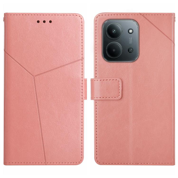 

For Redmi 15C 5G / 4G Global 171mm Y-shaped Pattern Flip Leather Phone Case(Pink)