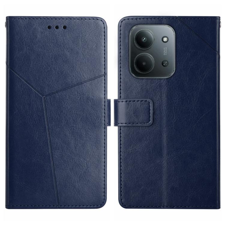 

For Redmi 15C 5G / 4G EU 173mm Y-shaped Pattern Flip Leather Phone Case(Blue)