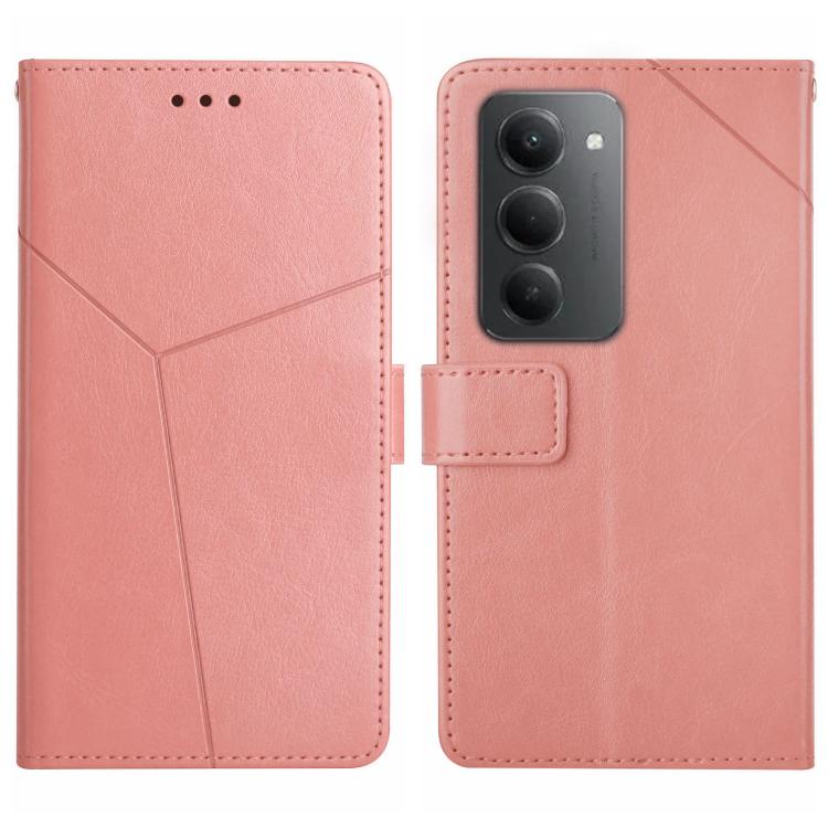 

For Redmi 15 5G Global / 15 4G SEA Y-shaped Pattern Flip Leather Phone Case(Pink)