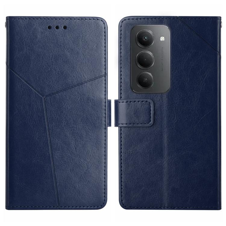 

For Redmi 15 5G / 4G EU 171mm Y-shaped Pattern Flip Leather Phone Case(Blue)
