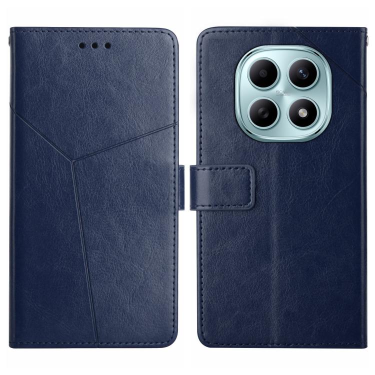 

For Redmi Note 15 5G Global 164mm Y-shaped Pattern Flip Leather Phone Case(Blue)