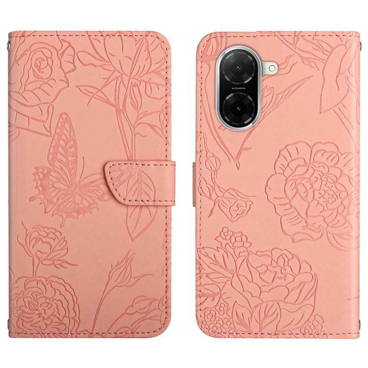 

For Redmi A5 4G 173.3mm Skin Feel Butterfly Embossed Flip Leather Phone Case(Pink)