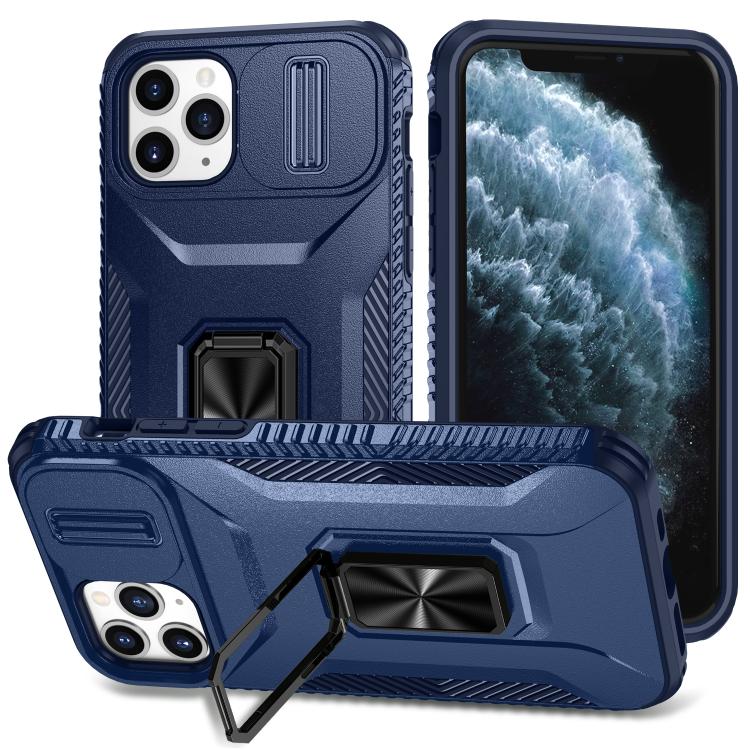 

For iPhone 11 Pro Sliding Camshield Holder Phone Case(Blue)