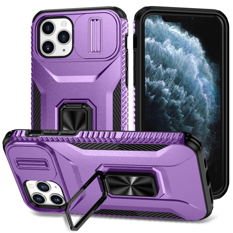 

For iPhone 11 Pro Sliding Camshield Holder Phone Case(Purple)
