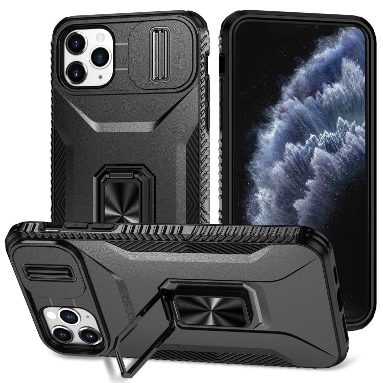 

For iPhone 11 Pro Max Sliding Camshield Holder Phone Case(Black)
