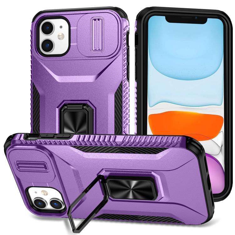 

For iPhone 11 Sliding Camshield Holder Phone Case(Purple)