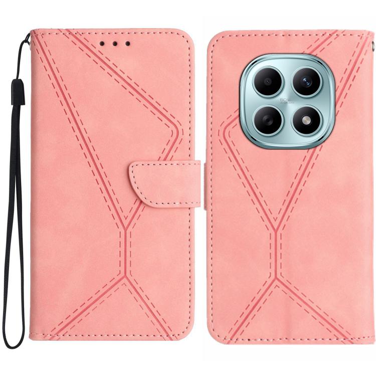 

For Redmi Note 15 4G / 5G Global 164mm Stitching Embossed Leather Phone Case(Pink)