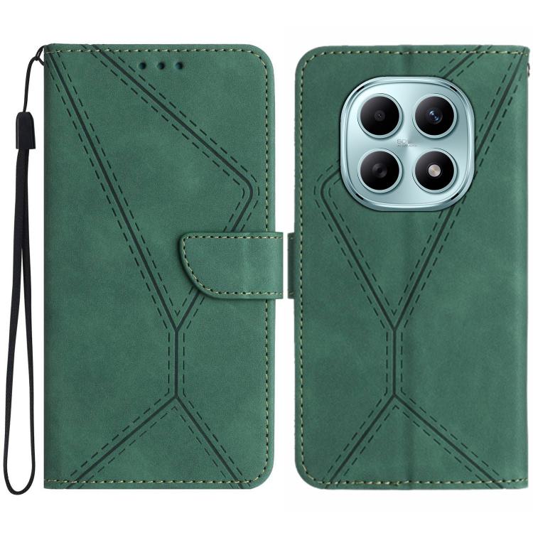 

For Redmi Note 15 4G / 5G Global 164mm Stitching Embossed Leather Phone Case(Green)