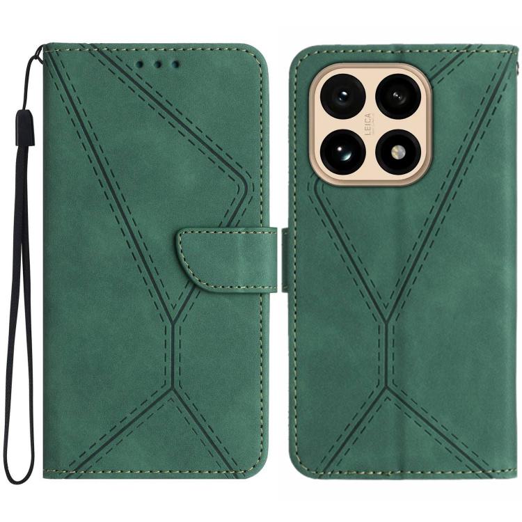 

For Xiaomi 15T Stitching Embossed Leather Phone Case(Green)