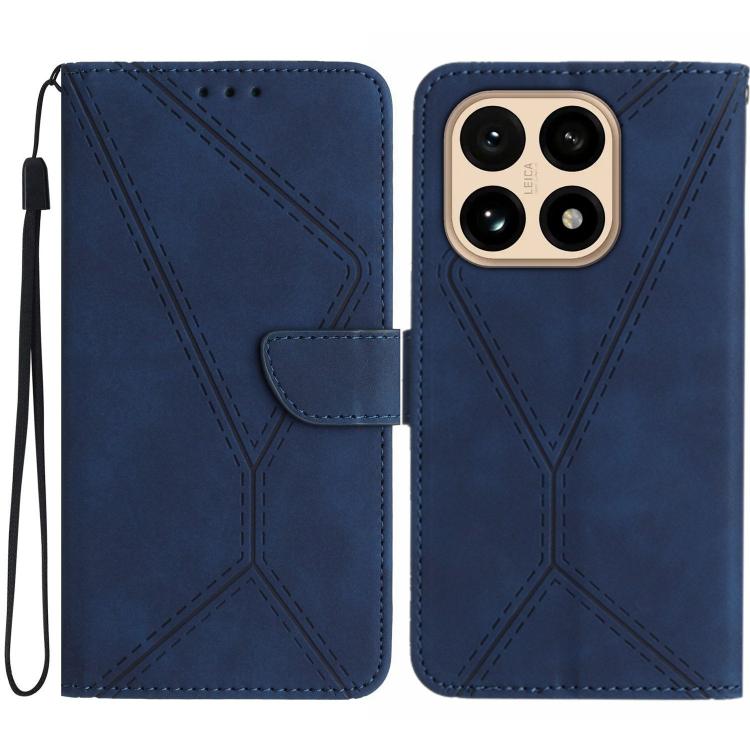 

For Xiaomi 15T Stitching Embossed Leather Phone Case(Blue)