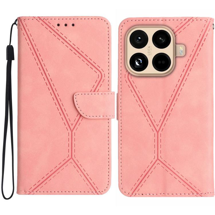 

For Xiaomi 15T Pro Stitching Embossed Leather Phone Case(Pink)