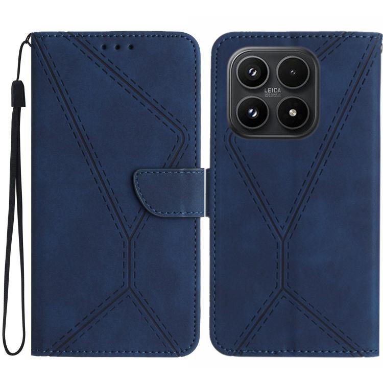 

For Xiaomi 17 Stitching Embossed Leather Phone Case(Blue)