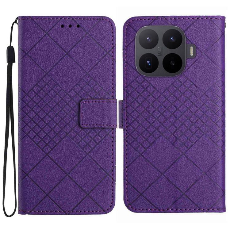 

For Xiaomi 17T Pro 5G Rhombic Grid Texture Leather Phone Case(Purple)