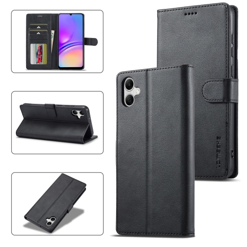 

For Samsung Galaxy A06 4G LC.IMEEKE Calf Texture Leather Phone Case(Black)