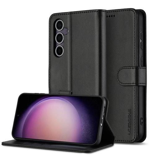 For Samsung Galaxy A56 5G LC.IMEEKE Calf Texture Leather Phone Case(Black)