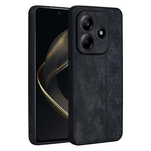 

For Redmi Note 14 5G AZNS 3D Embossed Skin Feel Phone Case(Black)