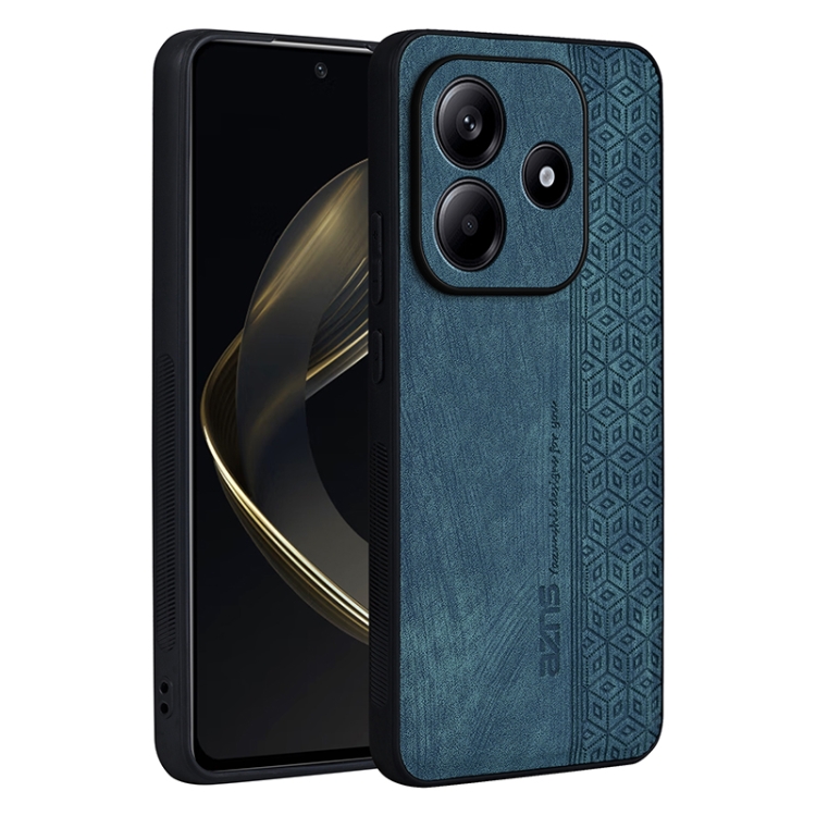 

For Redmi Note 14 5G AZNS 3D Embossed Skin Feel Phone Case(Dark Green)