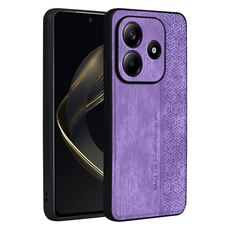 

For Redmi Note 14 5G AZNS 3D Embossed Skin Feel Phone Case(Purple)