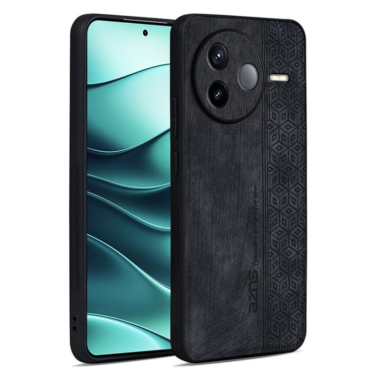 

For Redmi K80 AZNS 3D Embossed Skin Feel Phone Case(Black)