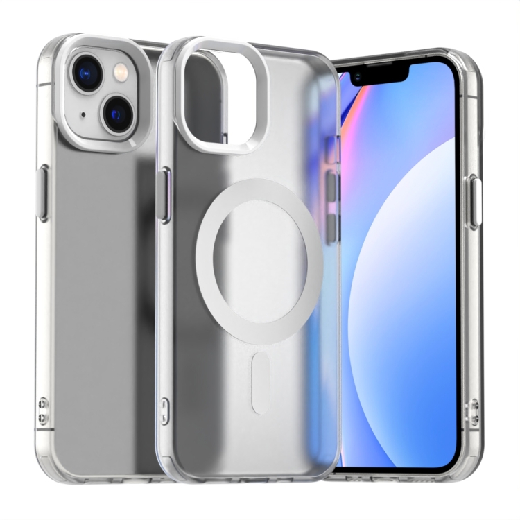 

For iPhone 14 Candy Magsafe PC Hybrid TPU Phone Case(White)