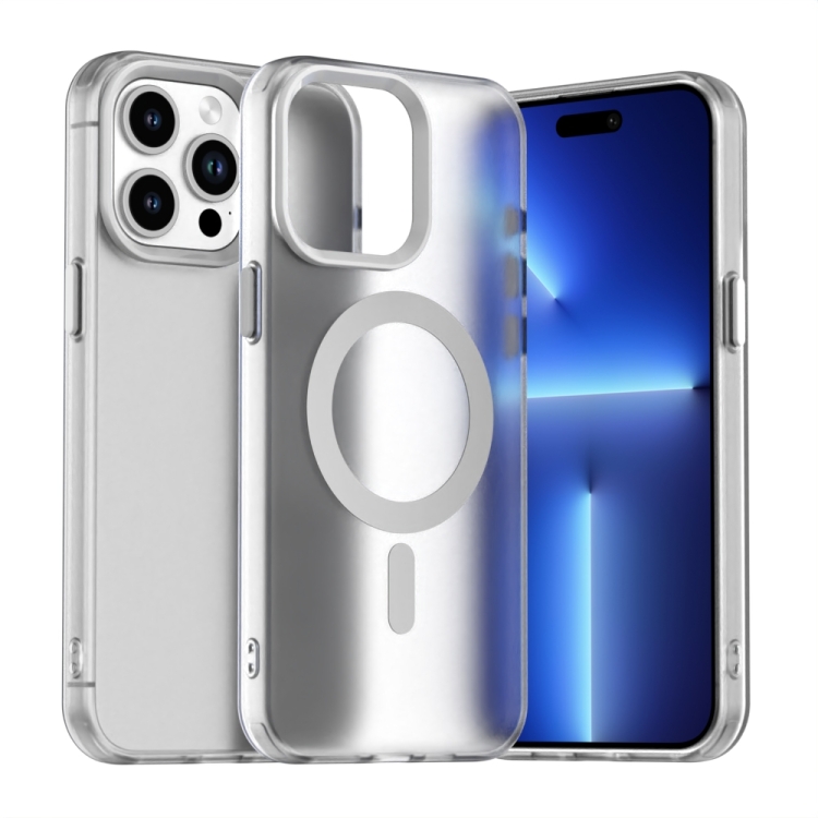 

For iPhone 14 Pro Candy Magsafe PC Hybrid TPU Phone Case(White)