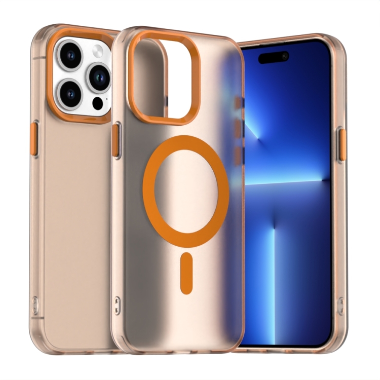 

For iPhone 13 Pro Candy Magsafe PC Hybrid TPU Phone Case(Orange)