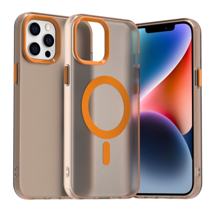 

For iPhone 12 Pro Candy Magsafe PC Hybrid TPU Phone Case(Orange)