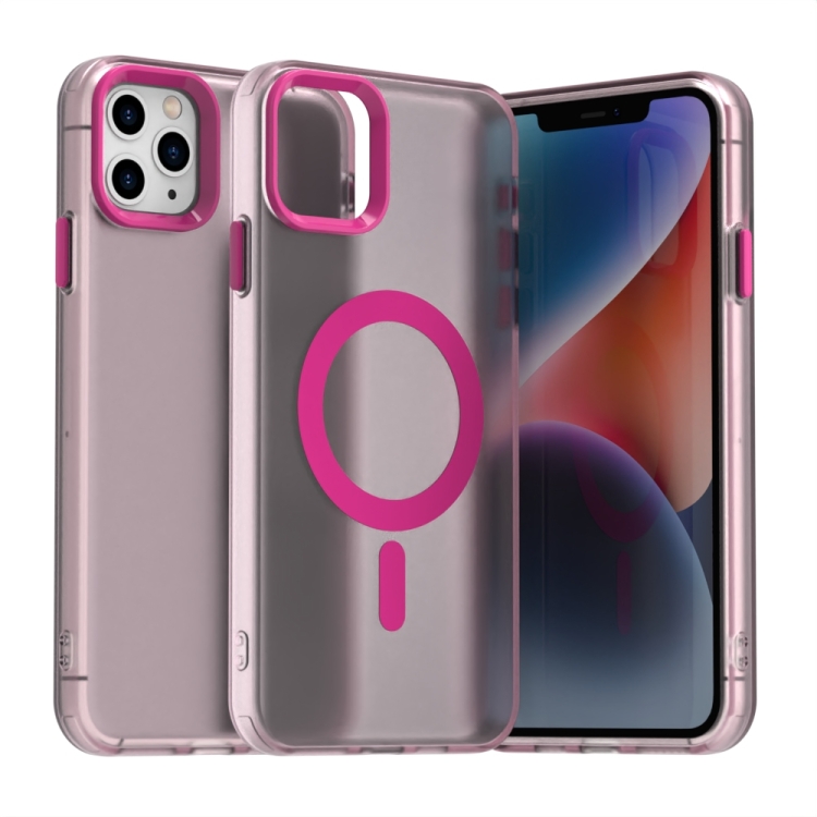 

For iPhone 11 Pro Max Candy Magsafe PC Hybrid TPU Phone Case(Red)