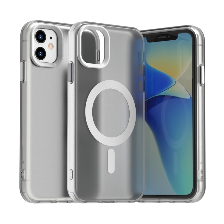 

For iPhone 11 Candy Magsafe PC Hybrid TPU Phone Case(White)