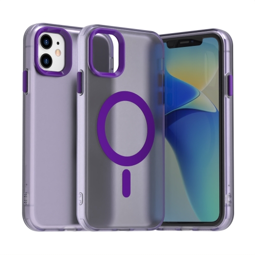 

For iPhone 11 Candy Magsafe PC Hybrid TPU Phone Case(Purple)
